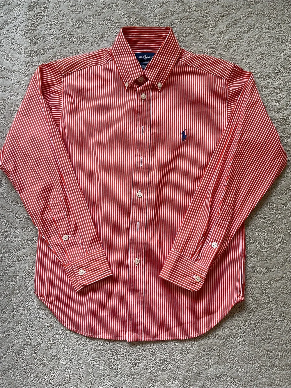 Ralph Lauren Striped Button Down Shirt Sz 8/10/Small like new condition